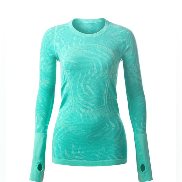 Lululemon Swiftly Tech Long Sleeve Crew - Heathered Bali Breeze - Picture 1 of 8